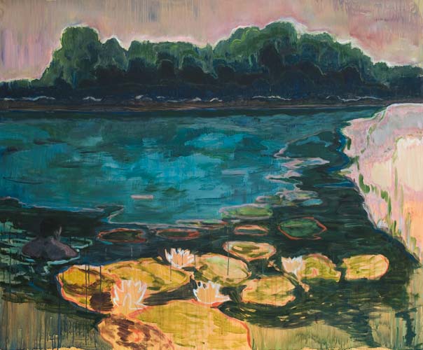 Painting by Wojciech Nowikowski - Sighting (Swimmer) 2011